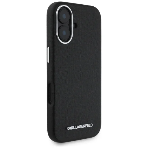  iPhone 16 6,1" fekete Karl Lagerfeld Hardcase MagSafe FW Saffiano Metal Logo tok - 4