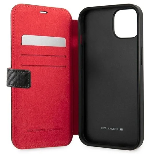 Ferrari FESAXFLBKP13SBK iPhone 13 mini 5.4" black/black book On Track Carbon Stripe - 5