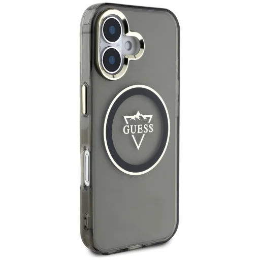  iPhone 16 6,1" Fekete Guess Hardcase MagSafe IML Metal Mountain Logo tok - 4