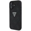  iPhone 16 6,1" Guess PU Grained Hot Stamp 4G Triangle Metal Fekete tok thumbnail