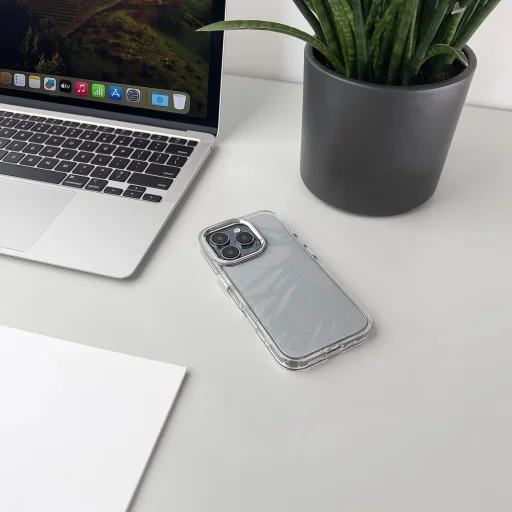 Wozinsky Glitter tok Samsung Galaxy S24 FE-hez - átlátszó csillámokkal - 4