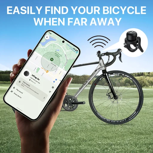 MiLi GPS Bluetooth MiTag Tracker HD-P16-B Android + bicikli csengő fekete - 4