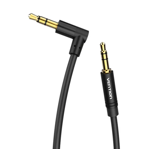 Kábel Audio AUX 3.5mm - 90° 3,5mm Vention BAKBF-T 1m Fekete - 1