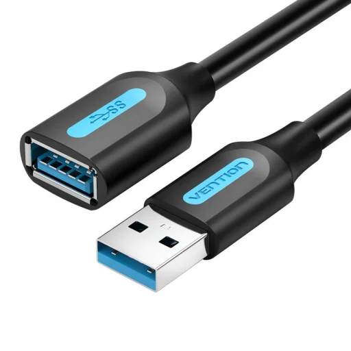 Hosszabbító kábel USB 3.0 apa-anya Vention CBHBH 2m Fekete, - 1