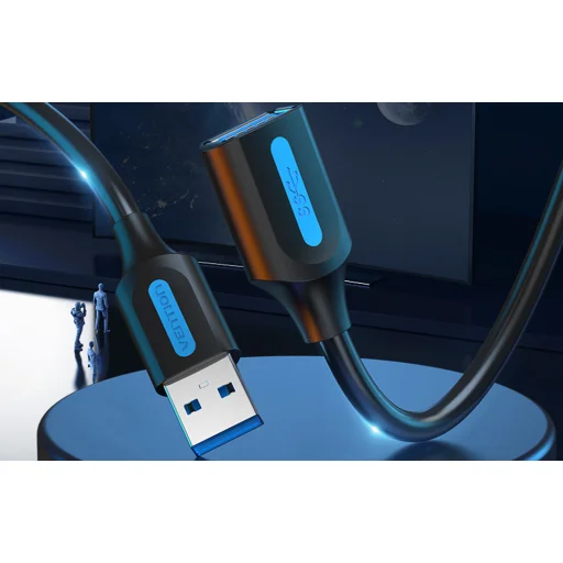 Hosszabbító kábel USB 3.0 apa-anya Vention CBHBH 2m Fekete, - 6