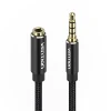 Vention BHCBI 3.5mm Jack Dugó apa - anya audio kábel 3m Fekete thumbnail