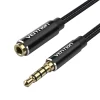 Vention BHCBI 3.5mm Jack Dugó apa - anya audio kábel 3m Fekete thumbnail