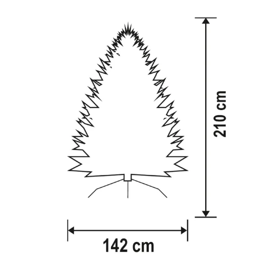Home KMF 4/210 műfenyő, 210 cm magasság, 142 cm átmérő - 3