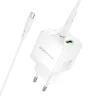Borofone fali töltő BN19 Intenso GaN - USB + Type C - PD 20W QC 3.0 3A Type C - Type C kábellel fehér thumbnail