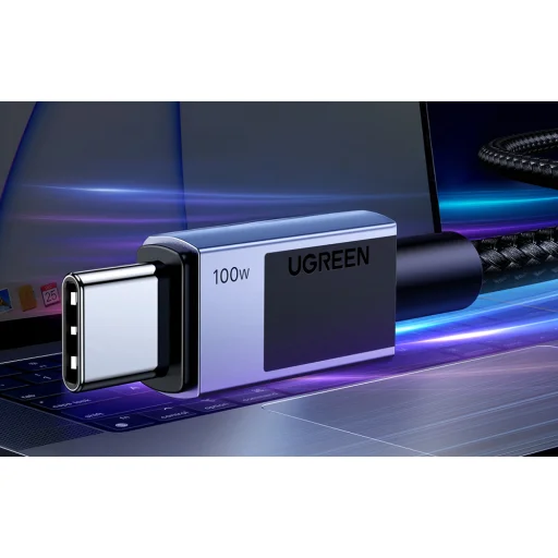 Ugreen USB-C to USB-C PD Gyors Töltő Kábel L512 (Űrszürke) 3m - 2