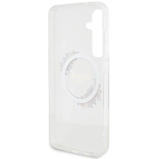 Guess IML Flowers Wreath MagSafe tok Samsung Galaxy S24+ - átlátszó - 7