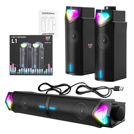 Onikuma L1 gamer hangszórók fekete - 6