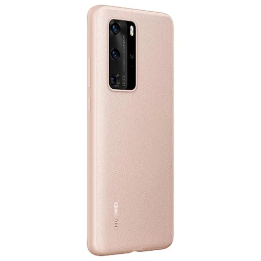 Eredeti Huawei P40 PU védőtok (51993713) RÓZSASZÍN tok - 3