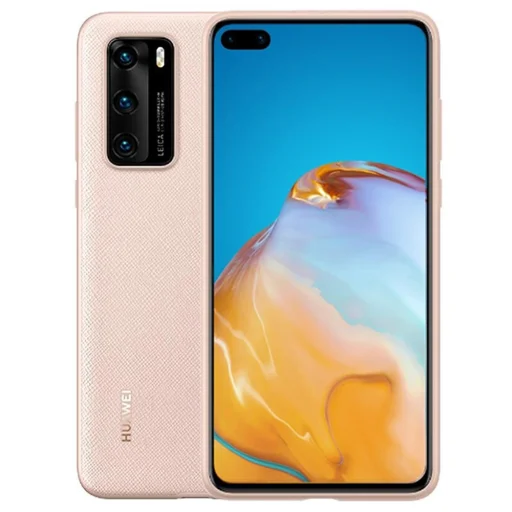 Eredeti Huawei P40 PU védőtok (51993713) RÓZSASZÍN tok - 4