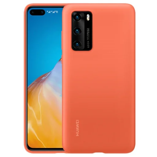 Eredeti Huawei P40 tok - Szilikon védőtok (51993725) NARANCSSÁRGA - 2