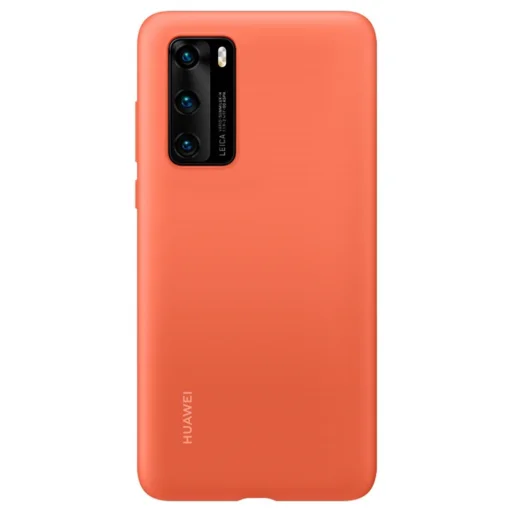 Eredeti Huawei P40 tok - Szilikon védőtok (51993725) NARANCSSÁRGA - 1