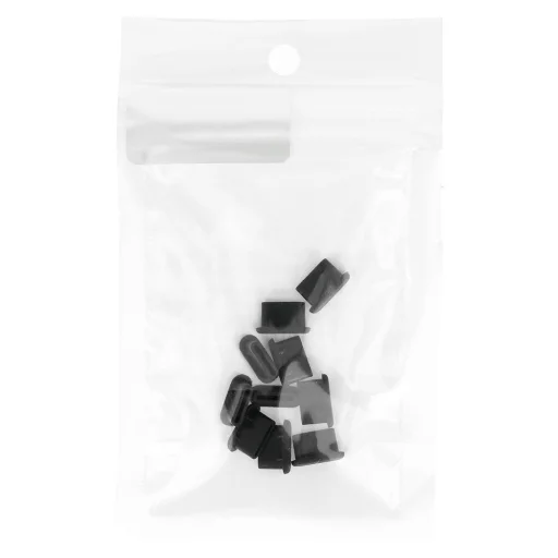 Szilikon porvédő dugó Type C fekete - 10 darab - 2