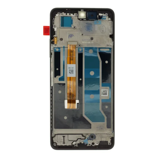 LCD kijelző + érintőpanel + előlapi burkolat Realme C67 4G fekete - 2