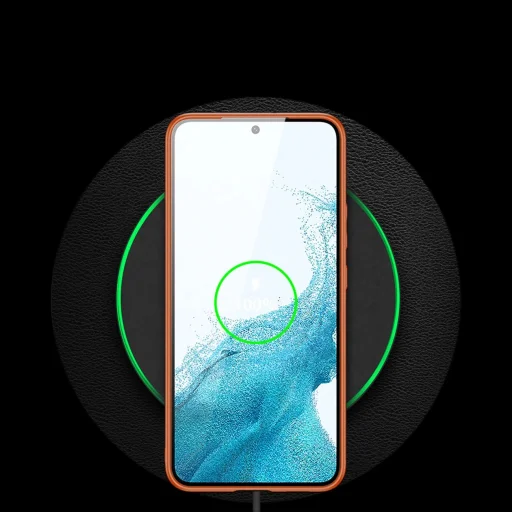 Dux Ducis Yolo elegáns ökológiai bőrből Samsung Galaxy S22 + (S22 Plus) narancs tok - 13