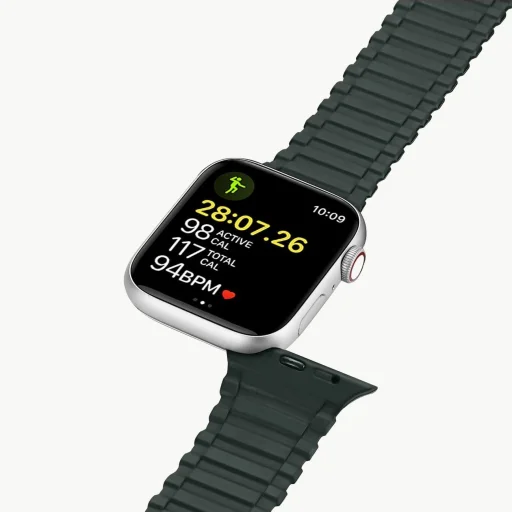 Dux Ducis Strap (Armor Version) strap Apple Watch Ultra, SE, 9, 8, 7, 6, 5, 4, 3, 2, 1 (49, 45, 44, 42 mm) silicone magnetic strap bracelet green - 8