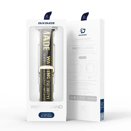 Dux Ducis Szíj (Kültéri változat) Apple Watch Ultra szíj, SE, 9, 8, 7, 6, 5, 4, 3, 2, 1 (49, 45, 44, 42 mm) nylon szíj sárga karkötő - 5