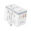 Dudao A35Pro 35W EU / UK / AUS / US / JP utazó adapter 3x USB-C 2x USB-A - fehér thumbnail