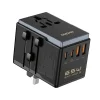  Dudao A65Pro 65W EU / US / JP / AUS / UK utazó adapter 2x USB-C 2x USB-A - fekete thumbnail