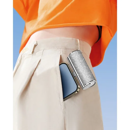 VEGER powerbank 5000 mAh beépített Lightning csatlakozóval PD QC3.0 2,4A 12W PlugOn (W0573P) ezüst - 6