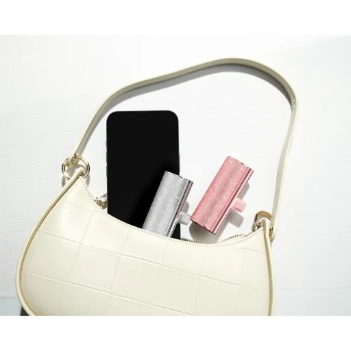 VEGER powerbank 5000 mAh beépített Type C csatlakozóval, PD QC3.0 2,4A 12W PlugOn (W0573) lila - 6