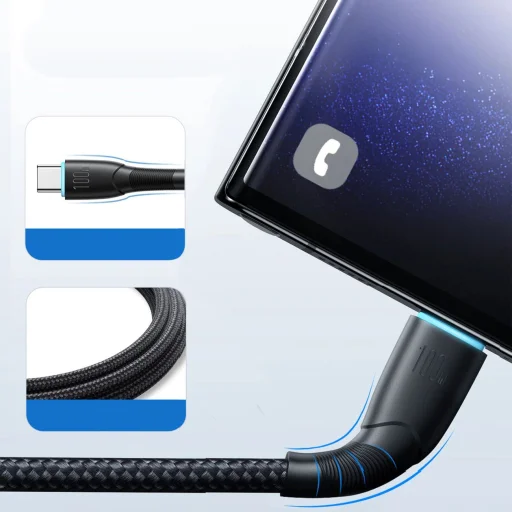 Joyroom Starry sorozat SA32-AC6 100W USB-A / USB-C kábel 1m - fekete - 12