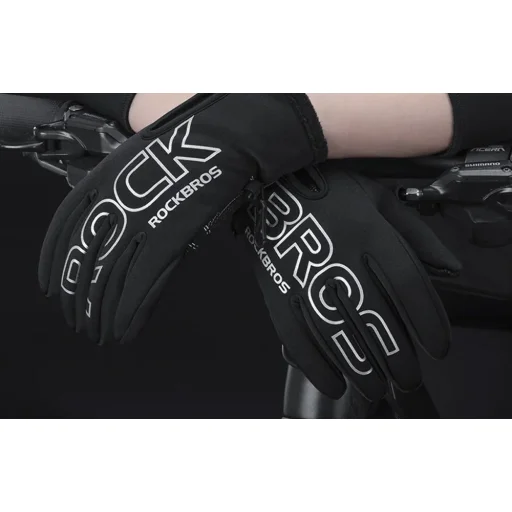 Rockbros S091-4BK Biciklis kesztyű (fekete) - 3