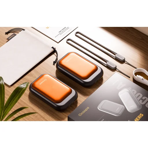 Ocoopa UT3056 kézmelegítő 2x2500 mAh, USB-C, fekete-narancssárga - 2