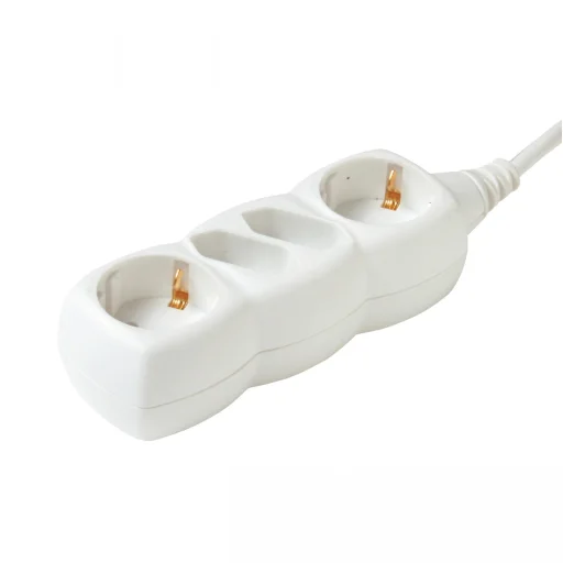 Home NV 14/WH hálózati elosztó, 1,5 m, H05VV-F 3G1,0 mm2 kábel, IP 20 kivitel, 2 védőérintkezős és 2 euro aljzat, max. 3500W, fehér - 1