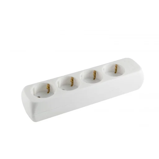 Home NV 04 hálózati elosztó, szerelhető, 4 gyermekvédelemmel ellátott aljzat, falra akasztható, max. 3500W, fehér - 1