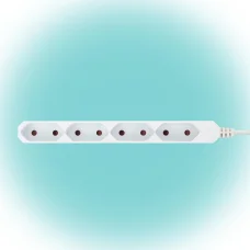 Home NV 4E-3/WH EURO hálózati elosztó, 3 m, H05VVH2-F 2 x 0,75 mm2, 4 védőérintkezős EURO aljzat, max. 2300 W, fehér