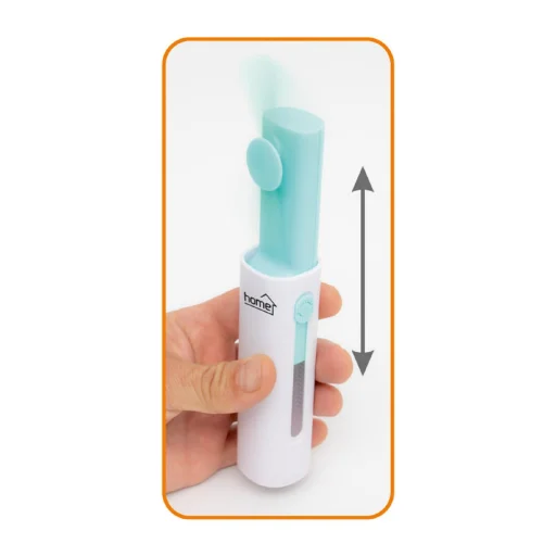 Home HF 10/T kézi, tölthető ventilátor, 10 cm-es lapátátmérő, 1200 mAh Li-ion akkumulátor, power bank funkció, visszahúzható lapát - 2