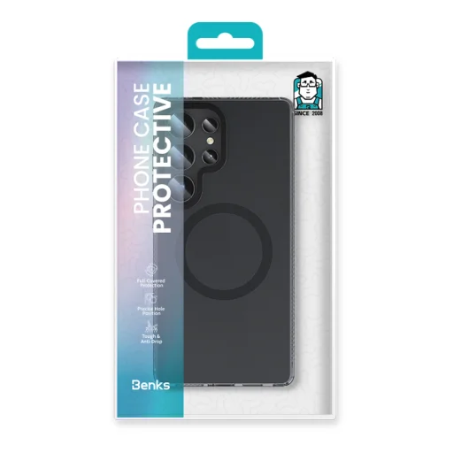  Samsung Galaxy S25 Ultra fekete Benks Mágneses Lucid Armor tok - 10