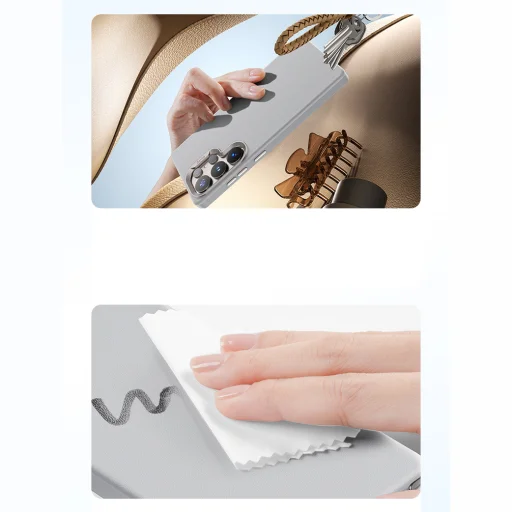  Samsung Galaxy S25 Ultra Szürke Benks Magnetic Vita Pro Szilikon Fliptok - 6