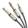 UGREEN AV126 TRS 3,5 mm - 2x TS 6,35 mm kábel, 5m (szürke) thumbnail