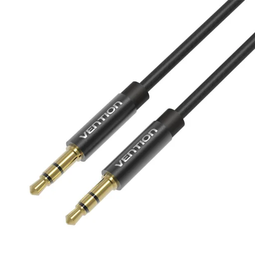 3.5 mm audio kábel Vention BAGBD 0.5 m fekete fém, - 2