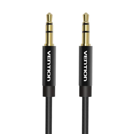 3.5 mm audio kábel Vention BAGBD 0.5 m fekete fém, - 1