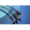 3.5mm Jack Férfi - 2x RCA Férfi Audio Adapter Kábel Vention BCLBK 8m Fekete thumbnail