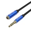 TRRS 3.5mm férfi - 3.5mm női audio kábel Vention BHCLJ 5m kék thumbnail