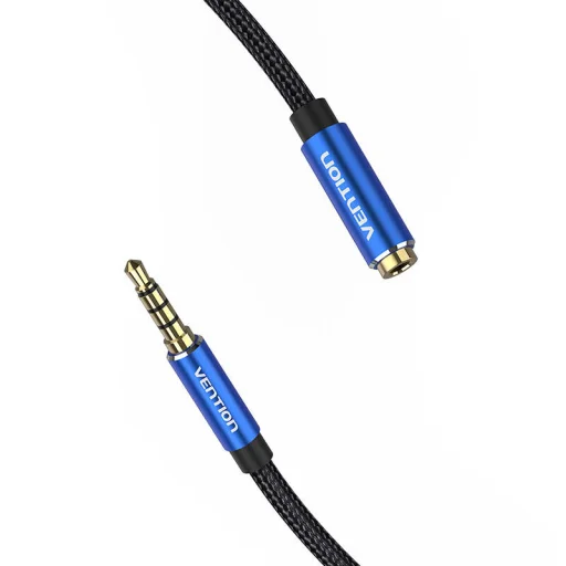 TRRS 3.5mm férfi - 3.5mm női audio kábel Vention BHCLJ 5m kék - 3