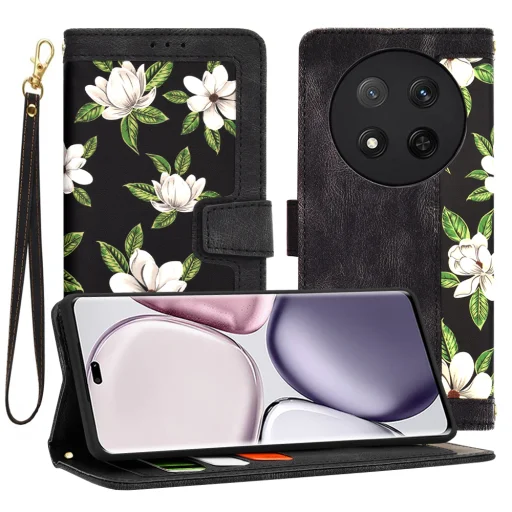  Honor Magic7 Lite/X9c Techsuit FlipCraft virágmintás fliptok - 1