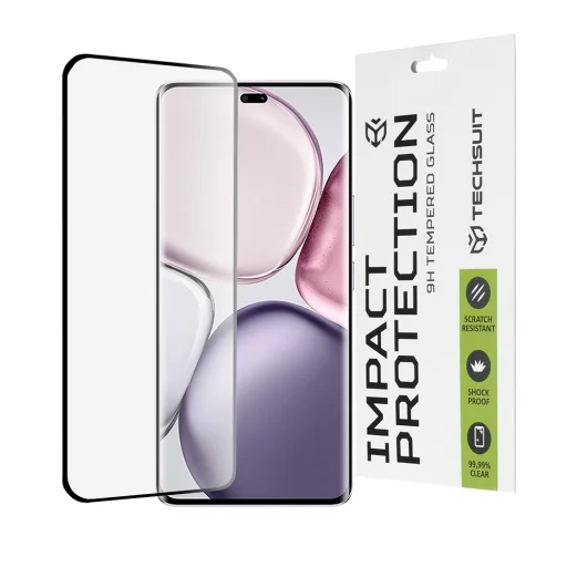  Honor Magic7 Lite/X9c Techsuit 111D Teljes Borítású 3D üvegfólia fekete - 1