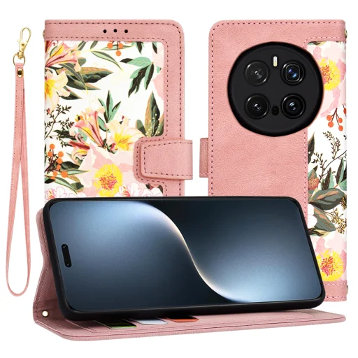  Honor Magic7 Pro rózsaszín Techsuit FlipCraft fliptok - 1