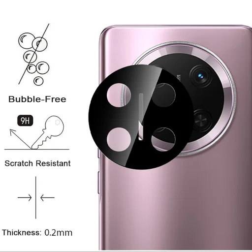  Honor Magic7 Lite/X9c Techsuit Full Camera fekete kameraüveg védő üvegfólia - 3