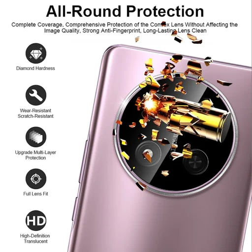  Honor Magic7 Lite/X9c Techsuit Full Camera fekete kameraüveg védő üvegfólia - 4