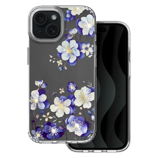 IMD nyomtatott tok iPhone 15 6,1" virágos - 1